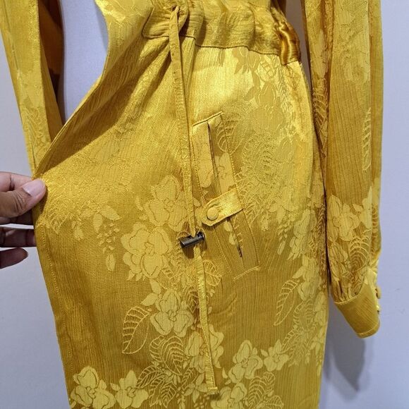 Tularosa Brooke Elegant Floral Boho Lightweight Jacket In Golden Yellow Small - Picture 17 of 17